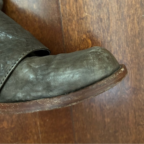 Gee Wawa Anthropologie Whimsigoth Green-ish Brown Monk Strap Boots, Size 10 - Picture 14 of 16